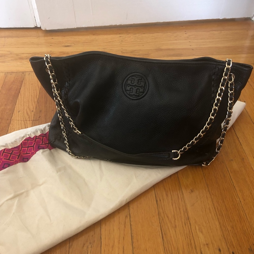 Tory Burch Marion black leather bag